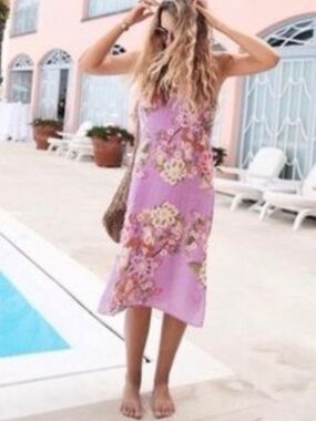 Spell & The Gypsy Blue Skies Slip Dress Lilac Size Large